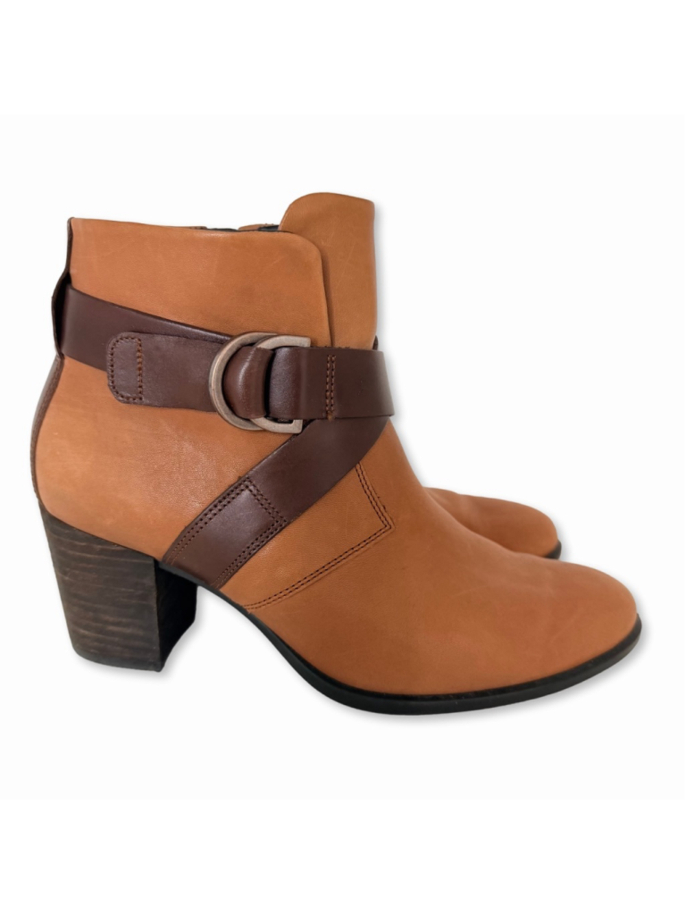 ECCO Shape 55 Mid Cut Boots Brown Leather Women's 38
